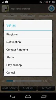 Dog Sounds Ringtones android App screenshot 1